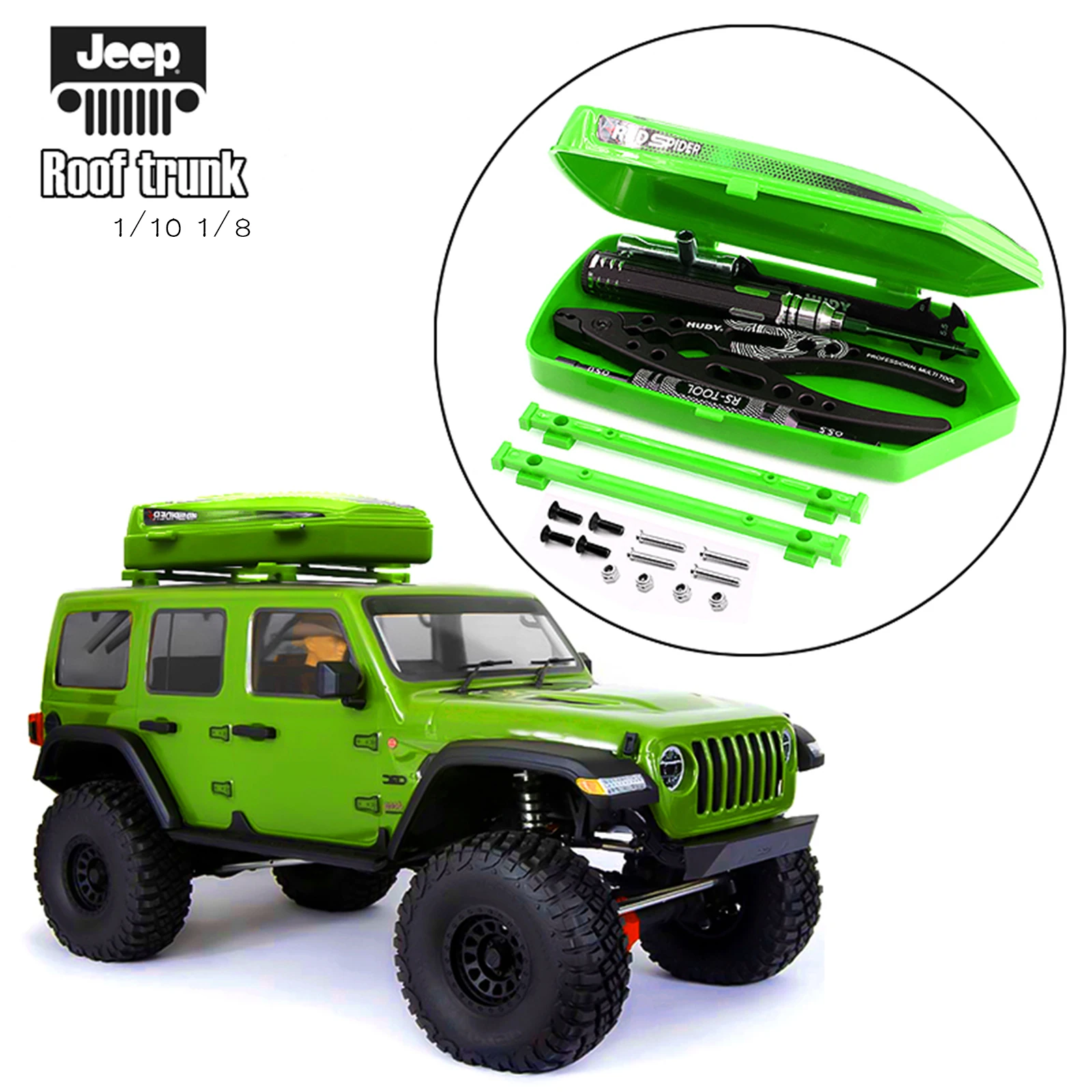 Rc Climbing Car 1/10 1/8 Modification Abs Roof Luggage For Trx4 Trx6 G63 Ykong Vp Vs4 Axial Scx10 Luggage Rack R43(Red）