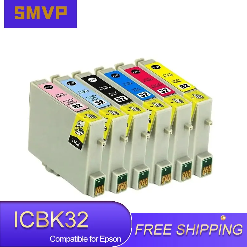 

ICBK32 ICC32 ICM32 ICY32 ICLC32 ICLM32 Цветной совместимый струйный картридж премиум-класса для принтера Epson PM-A750