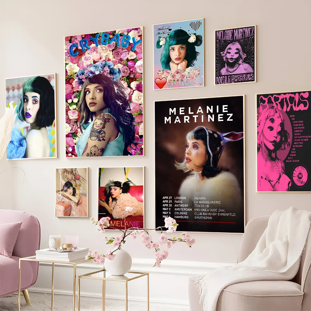 Melanie Martinez Singer Crybaby Music Album Anime Posters Sticky Fancy Wall Sticker For Living Room Decoration Room Wall Decor