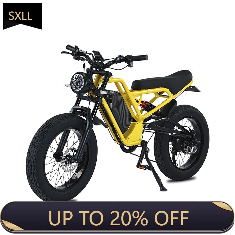 

SXLL Aluminum alloy 48v electric bicycle with rear wheel 1500W motor 7-speed intelligent electronic lithium battery 7-speed elec