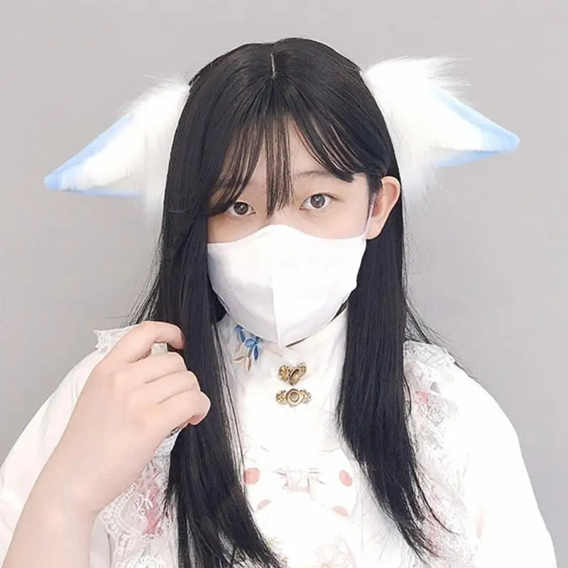 N5KB Girls Anime Party Sheep Ear forma ouvido cabeça para a cabeça Pluxus Cosplay Caractere