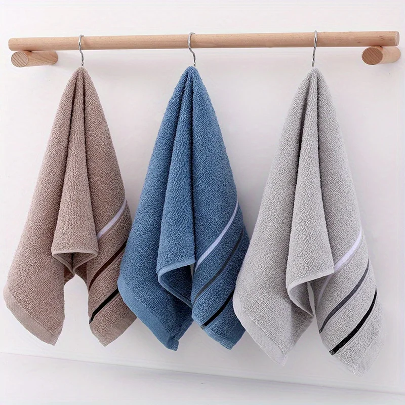 Juego de toallas de algodón afelpado en varios colores: perfecto para adultos y jóvenes, para uso doméstico o para acampar, es u