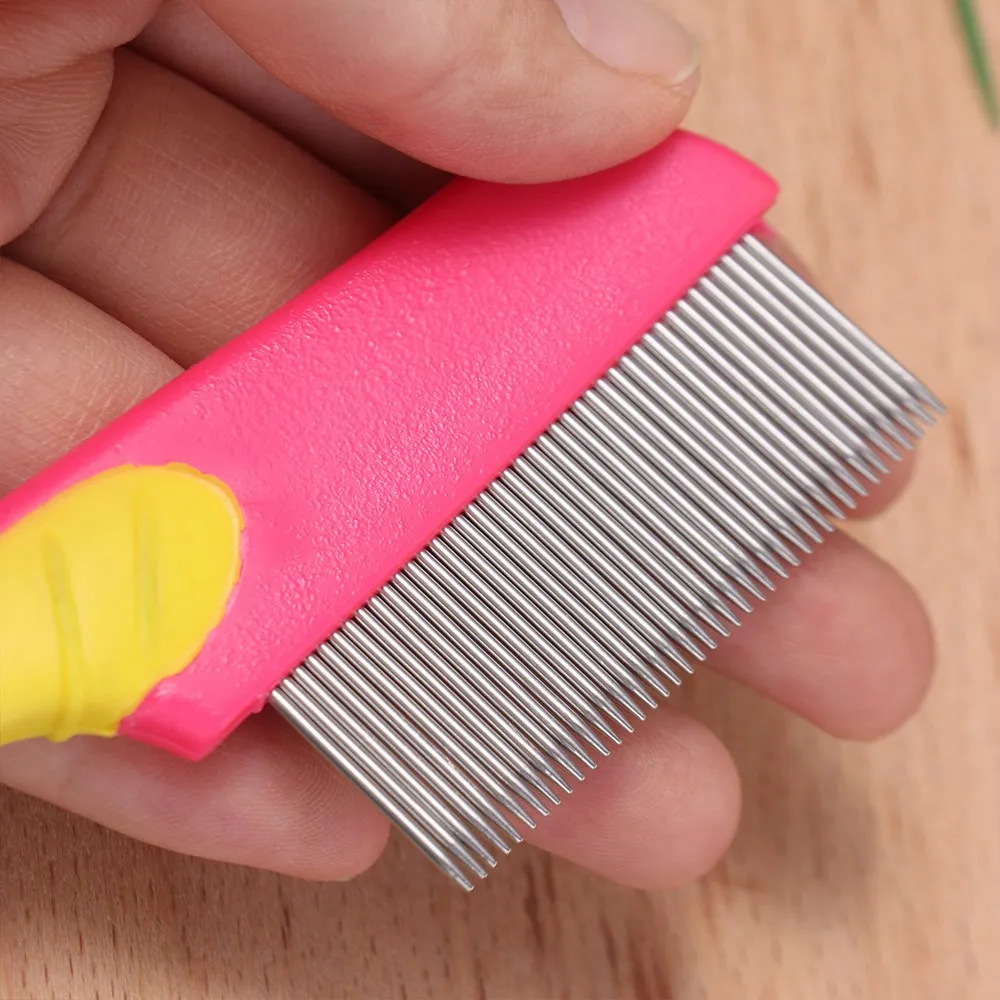 Wool Cleaning Supplies Stainless Steel Dog Flea Comb Seahorse Shape Long Pet Hair Comb Pretty Fine Toothed Lice Comb Massage