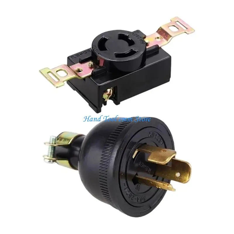H37F 2KW Generator Plug Anti Loose Plug GX160 Anti Off Three Pin Plug American Plug 250V Generator Plug Replacement Part