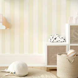 1PC yellow and white stripes pattern wall stickers thickened moisture-proof waterproof wallpaper self-adhesive peelable stickers