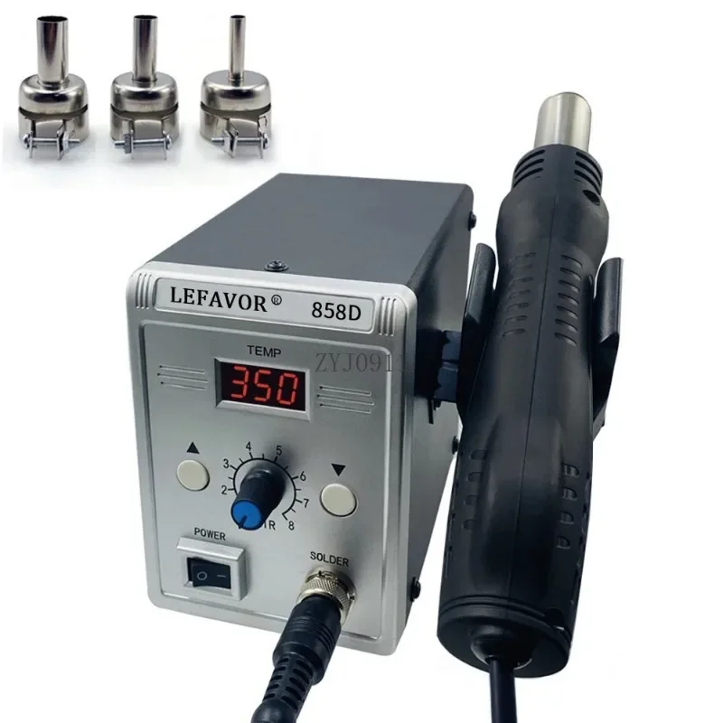 مسدس هواء ساخن 858D 8586 2 في 1 محطة لحام 700 واط 110 فولت 220 فولت بغا إعادة العمل مصلحة الارصاد الجوية SMT أداة إصلاح اللحام مسدس الحرارة LED لحام رقمي