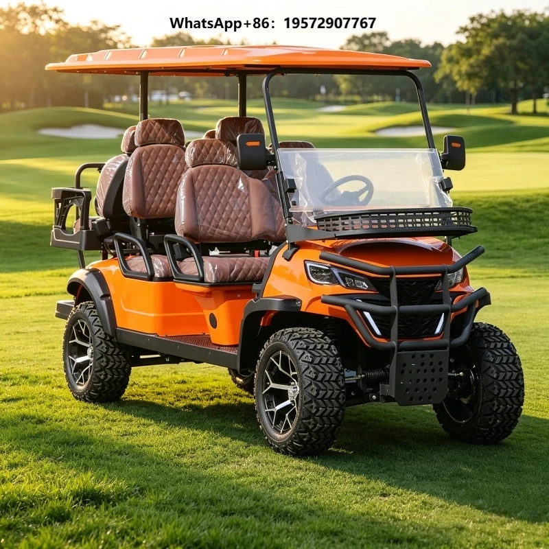 Electric Golf Cart with Comfy Seats and Long-lasting Tires for Golf Course Transport & Sightseeing.4-seater