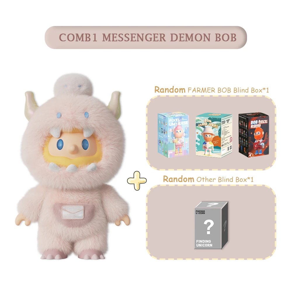 Finding Unicorn FARMER BOB FURRY MESSENGER DEMON BOB (Messenger Demon BOB*1+Random BOB Blind Box*1+Random series Blind box*1)
