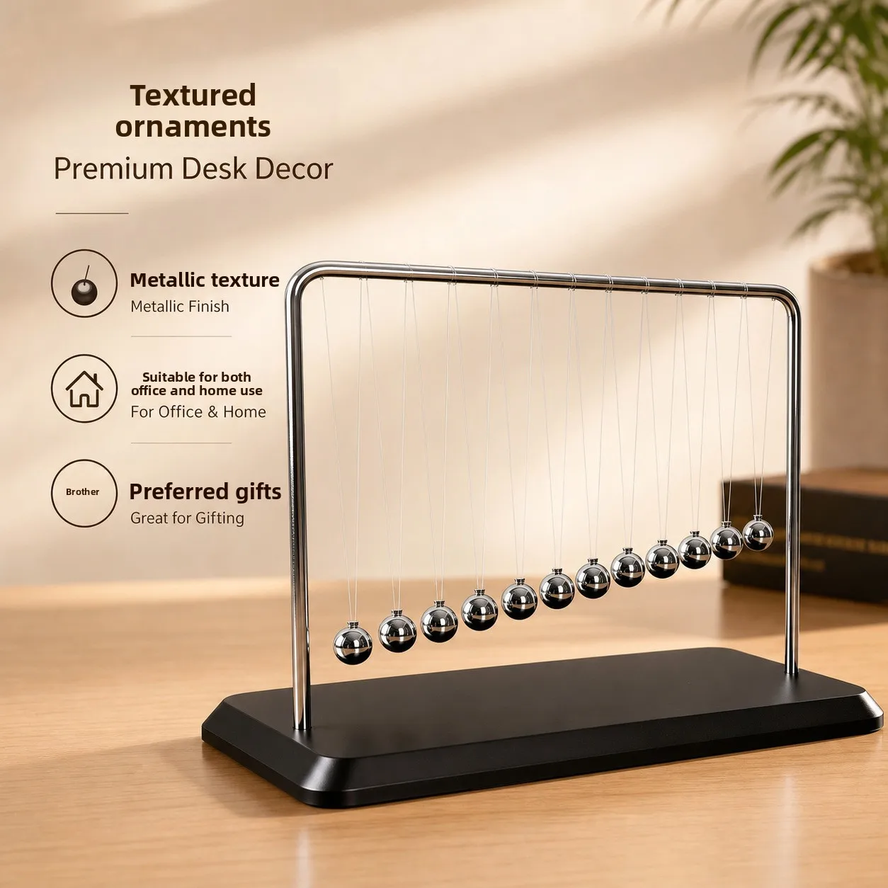 Serpentine Newton pendulum permanent motion instrument desktop ornament physical impact home decoration business gift touch ball