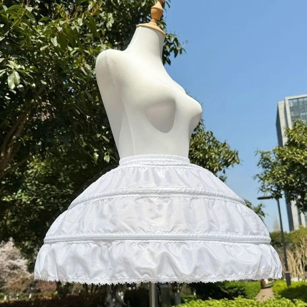 Fashion 45cm Petticoat White Lolita Ball Gown Petticoats JK Cosplay Flower Dress Accessories image 2