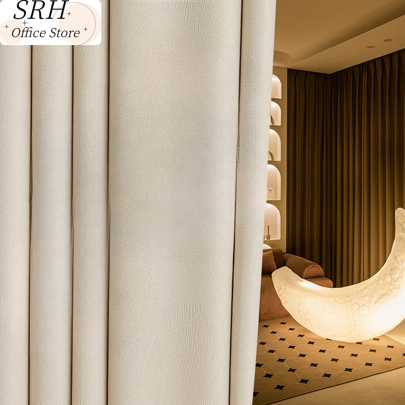 

New Modern Simple Fully Blackout Curtains for Living Dining Room Bedroom Sun Protection and Heat Insulation Partition Decor