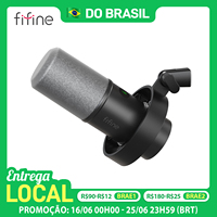 FIFINE Recording XLR Dynamic Microphone with Real-time Monitoring,USB Streaming Mic with Gain Knob/Touch-mute for PC,Mixer-K688