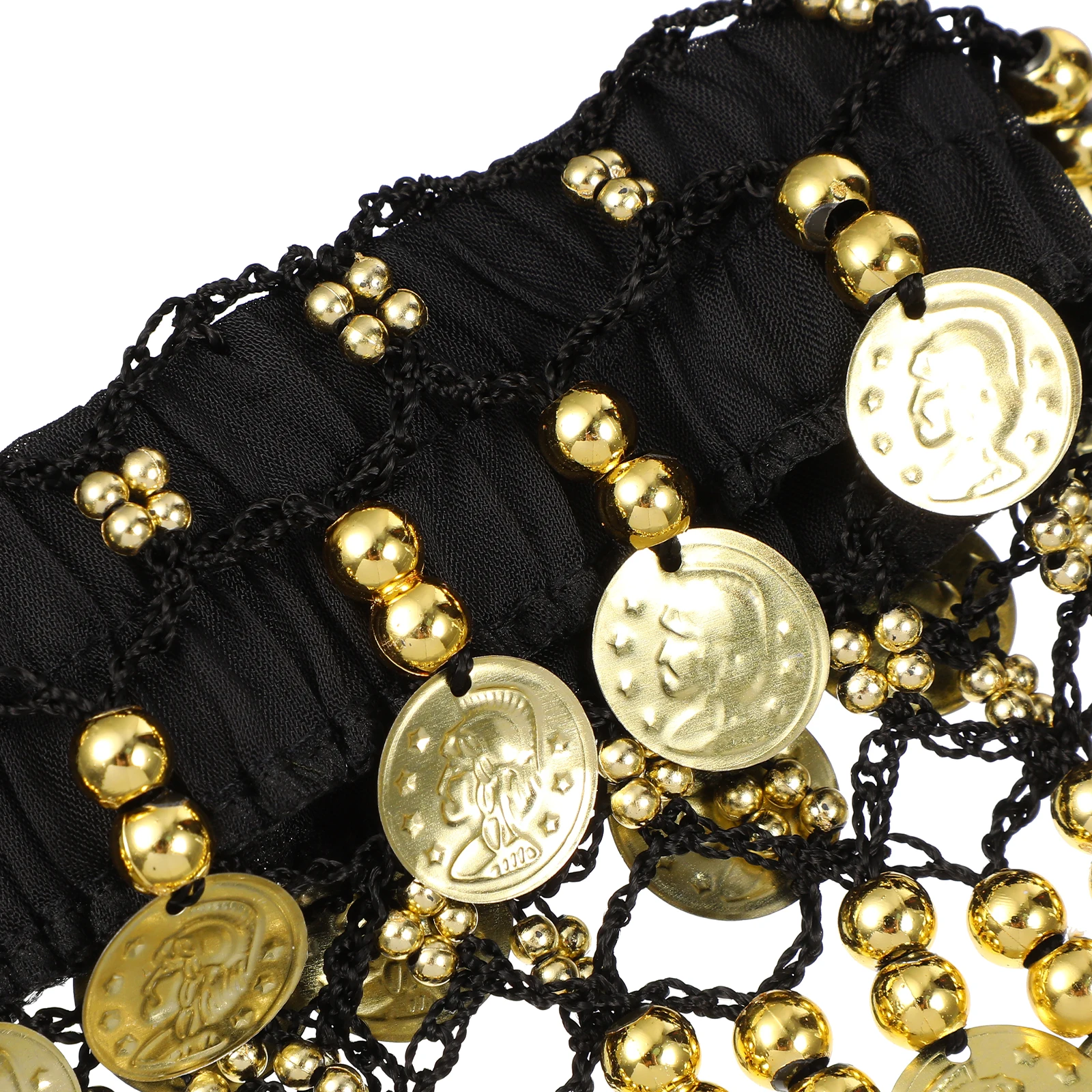 เครื่องประดับข้อเท้าแบบเหรียญสำหรับเต้นระบำหน้าท้อง 2 ชิ้น เหมาะสำหรับกระโปรงเต้นระบำหน้าท้อง งานแต่งงาน งานเลี้ยงตอนเย็น สร้อยข้อเท้า