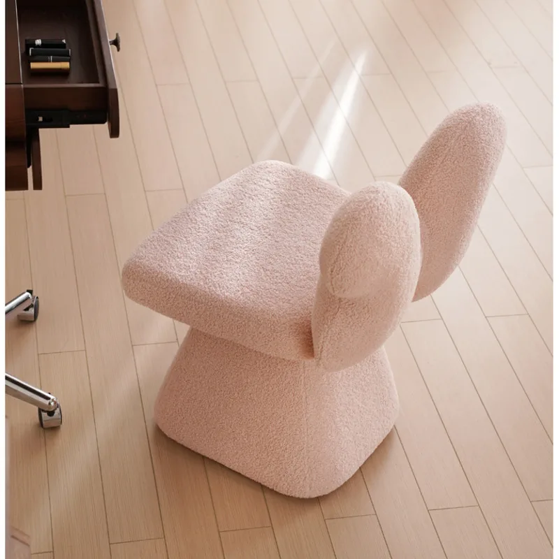 Minimalist Modern Shoe Bench Bow Backrest Dressing Seat Girl's Bedroom Makeup Stool Exquisite And Versatile Home Furniture