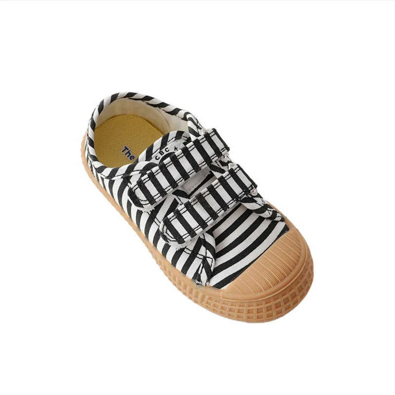 New Spring Sneakers For Baby Fashion Children Kindergarten Indoor Canvas Shoes Boys Girls Cute Zebra Crossing Print Casual Shoes