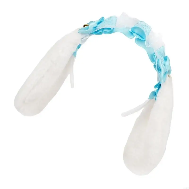270D Lovely Ear Headband Anime Maid Lace Bowknot Hairhoop Cosplay Costume Decoration