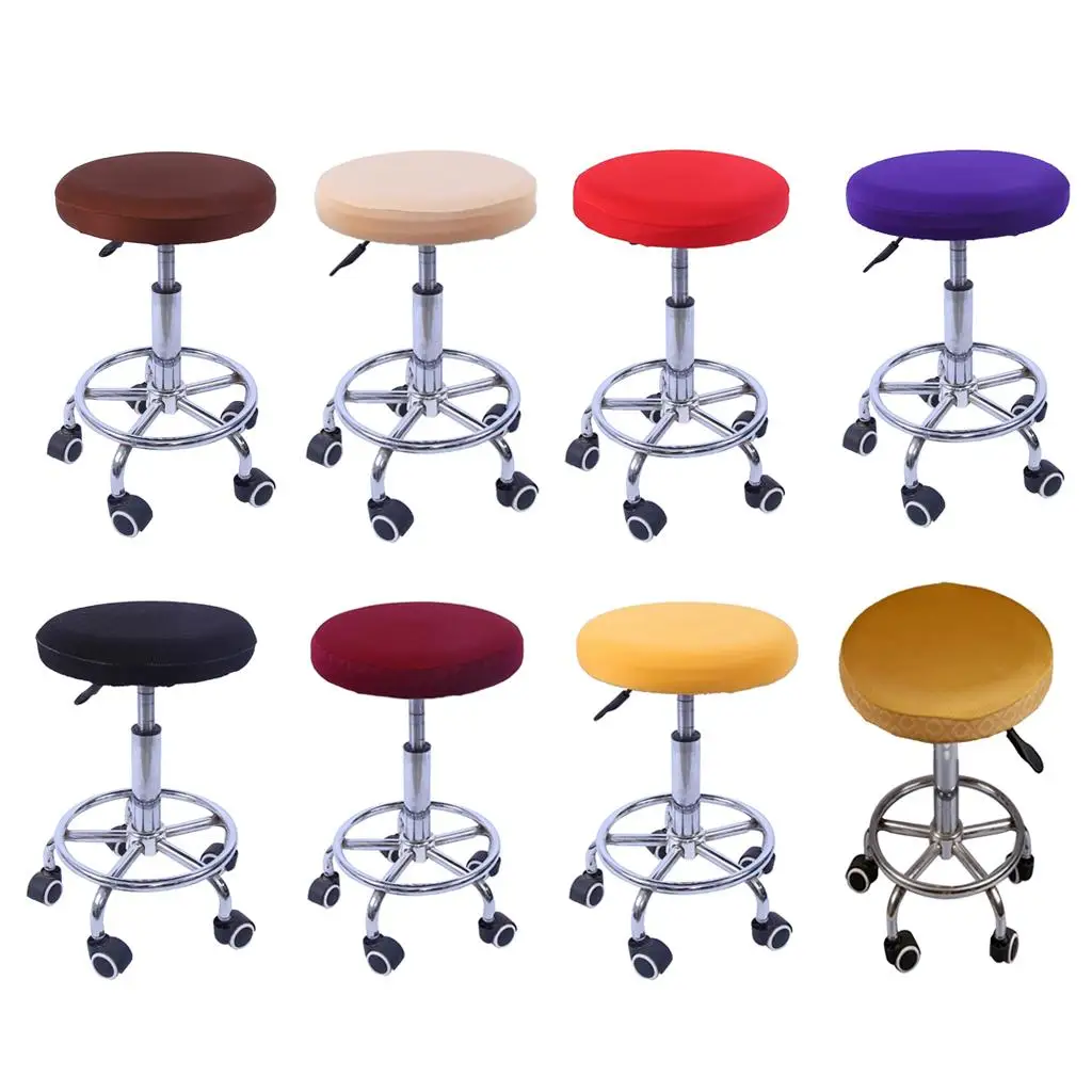 11-14inch Round Bar Stool Cover Cushion with Elastic Fabric Round Seat Cushion for Wooden Stools