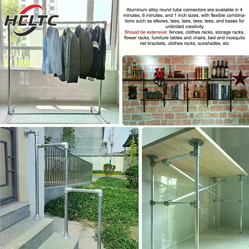 

Aluminum Alloy Connector Elbow Tee Base Flat Three-dimensional Fitting Connection Fastener 20/25mm Steel Tube Shelf Parts