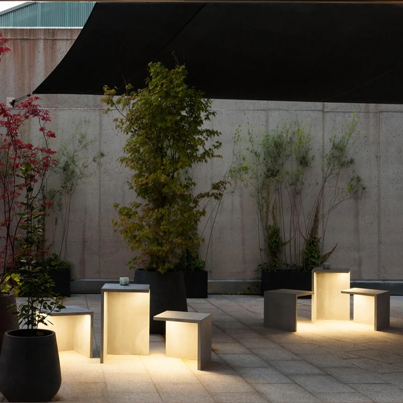 

Водонепроницаемый современный солнечный настольный стул, уличный садовый пейзажный светильник