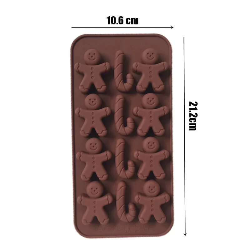 Christmas Gingerbread Man Candy Mold Silicone Mold Cookie Chocolate Baking Cake Mould Christmas Atmosphere Scented Candle Mould