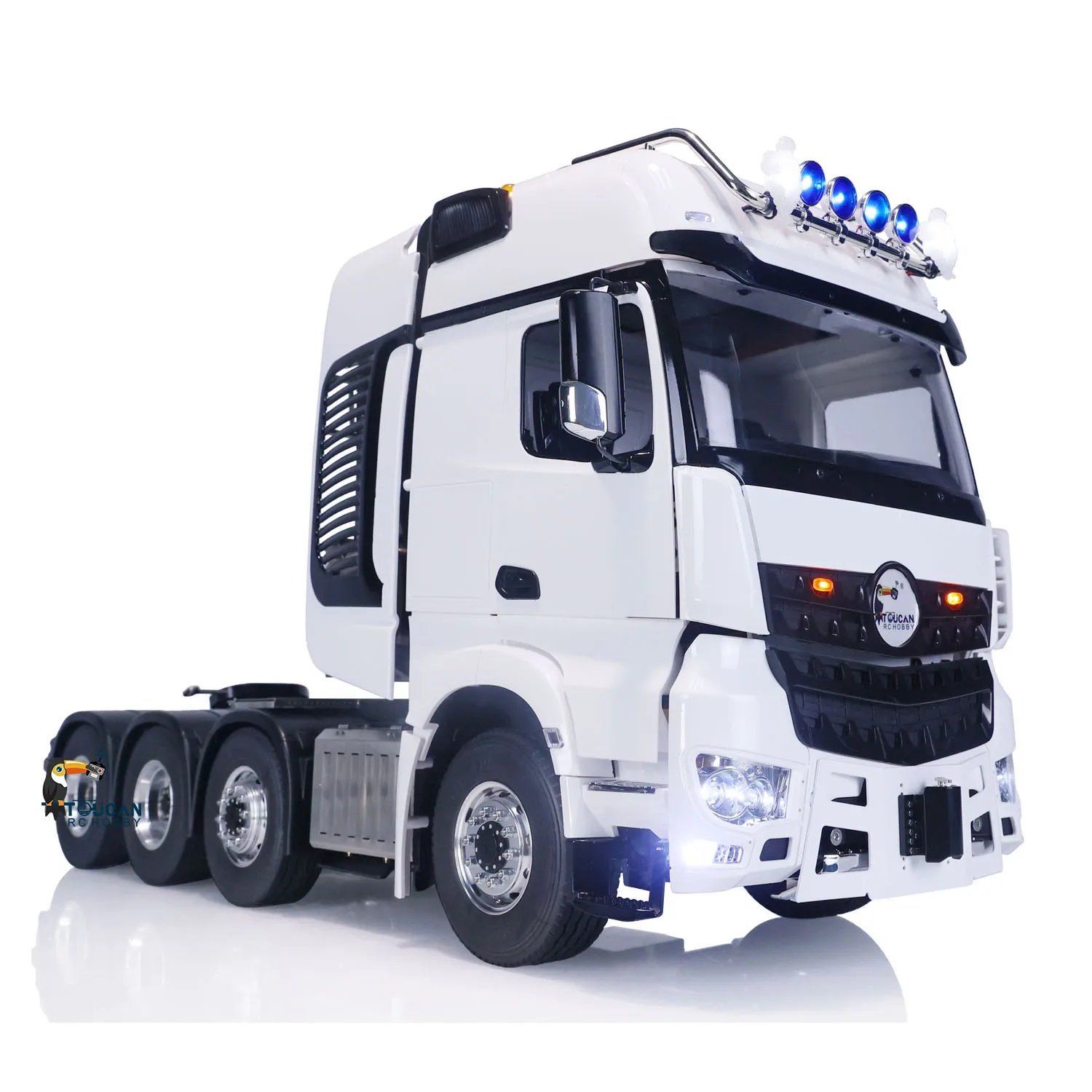 LESU 8X8 RC 1/14 Tractor Truck 4 Axles 3-Speed Transmission RTR Metal Chassis Remoted Car 3363 Smoking Light Sound Toys THZH1537