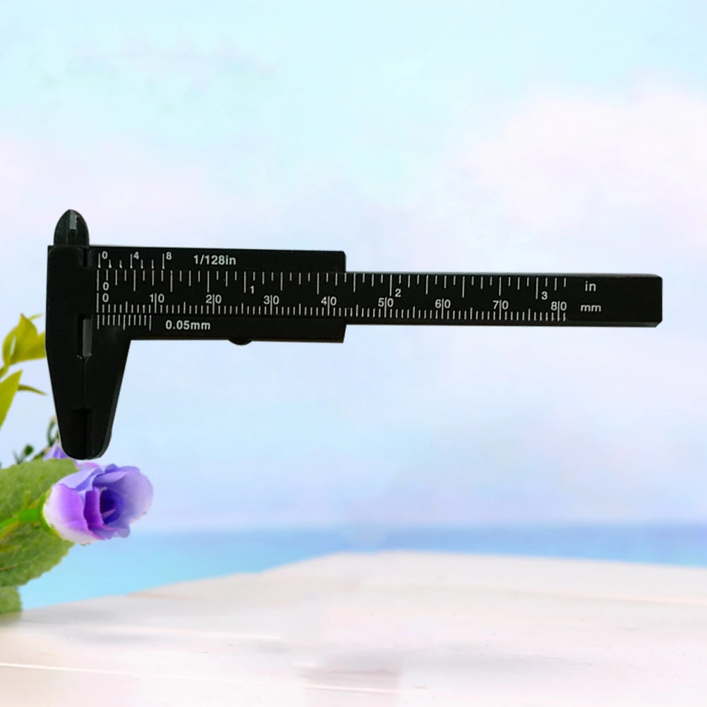 

80 Mm Mini Vernier Caliper Button Measuring Gage Wan Tool Plastic Orange Gauge Bead Black Ligne Measurer for Jewelry Making