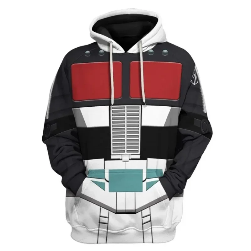 Die neue Herbst-/Winterkollektion 2026 der Marke Bandai umfasst ein stilvolles Kapuzen-Sweatshirt für Herren, das von Transformers inspiriert ist. – Detail 11