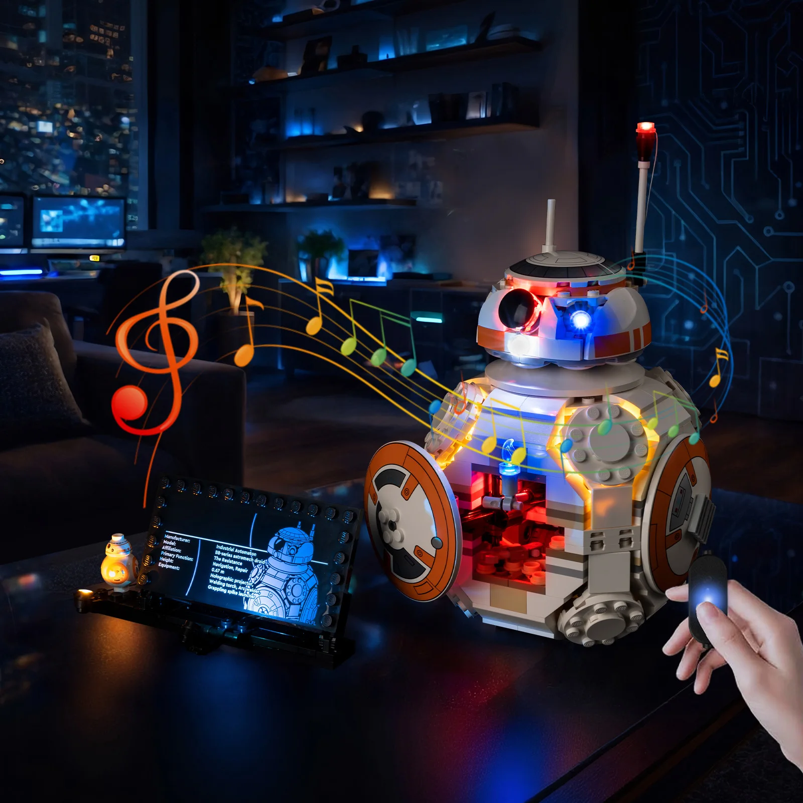 LED-Lichtset passend für LEGO BB-8 ™   Astromech-Droide Krieg der Sterne # 75452 Bausteine