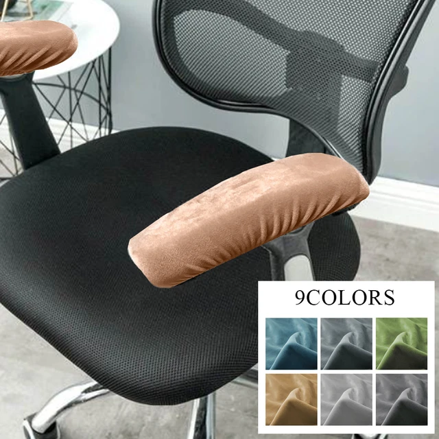 Chair Armrest Covers Velvet Removable Elastic Computer Chair Protector Anti dirty Armchair Lift Soft Computer Arm Rest Cover