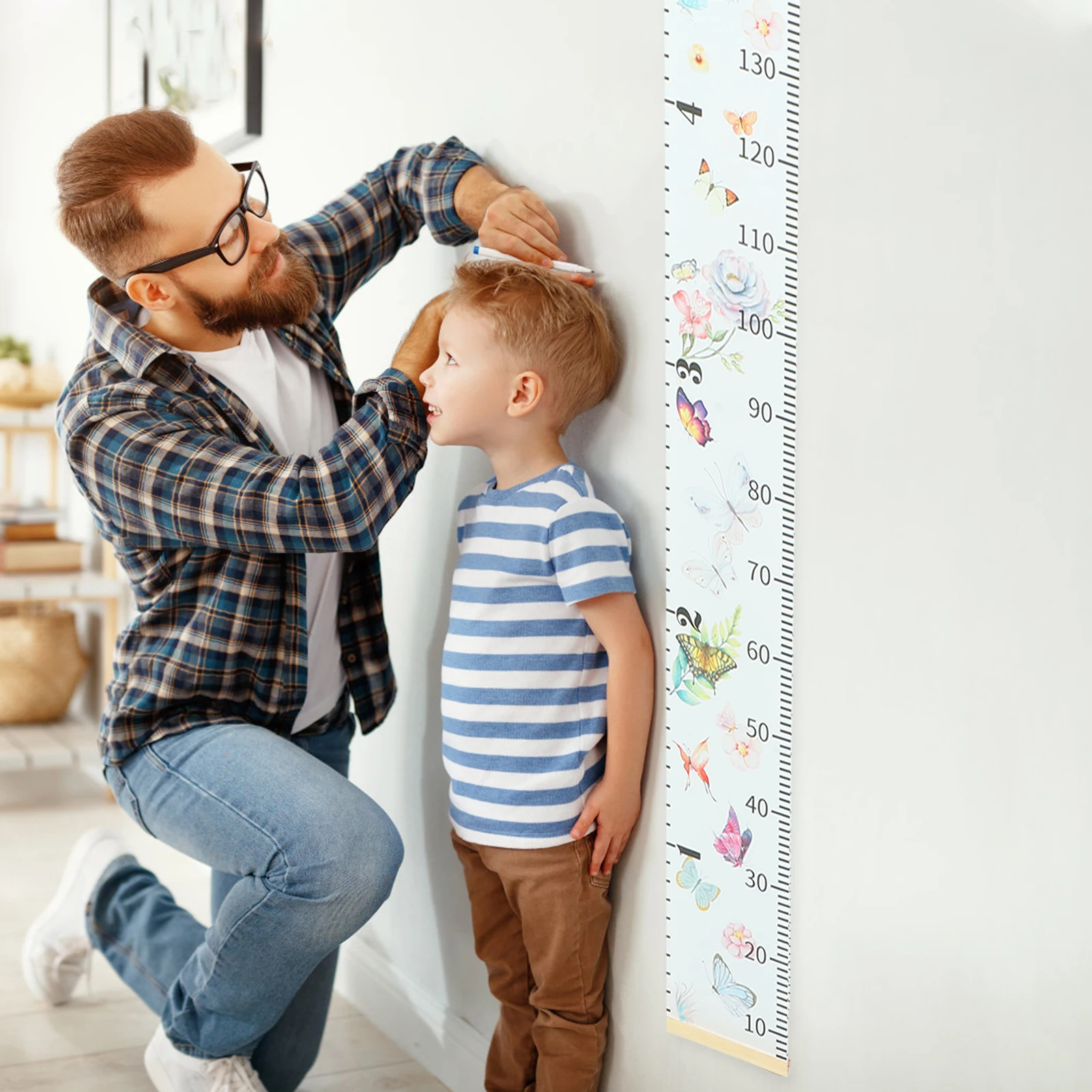 

Children Height Ruler Kids Wall Chart Personalized Decor Growth Tracker Baby Room Height Measurement Wall Sticker