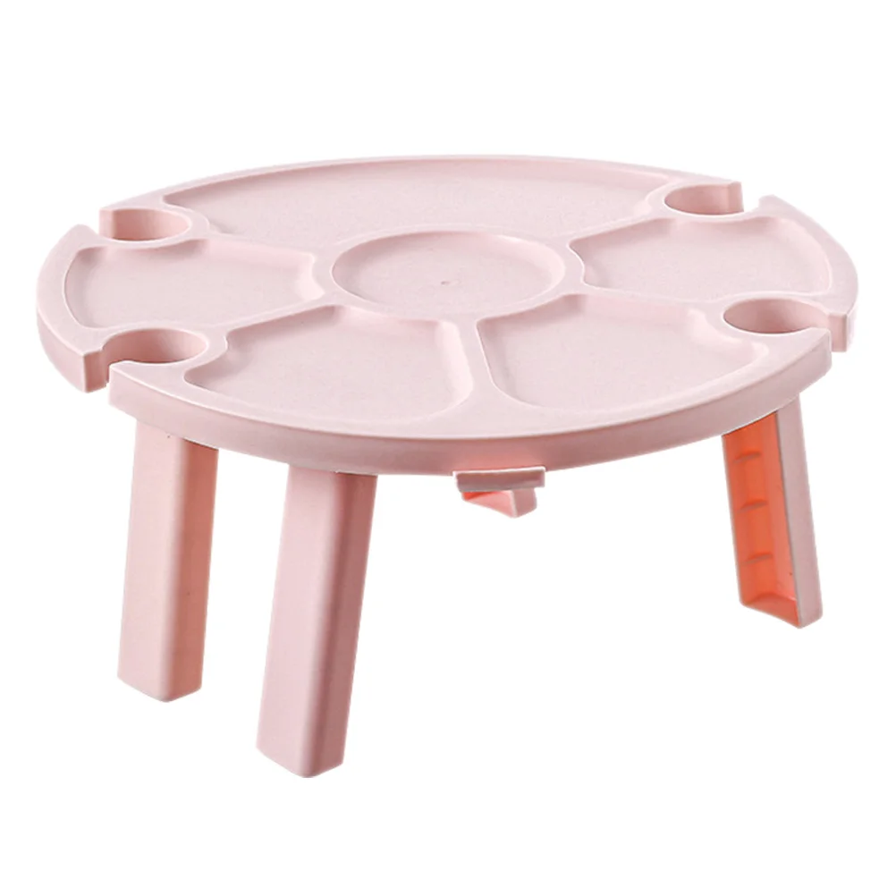 

Portable Folding Wine Table Plastic Beverage Outdoor Picnic Tables Durable Stable Legs Suitable Festival Party Yard Garden