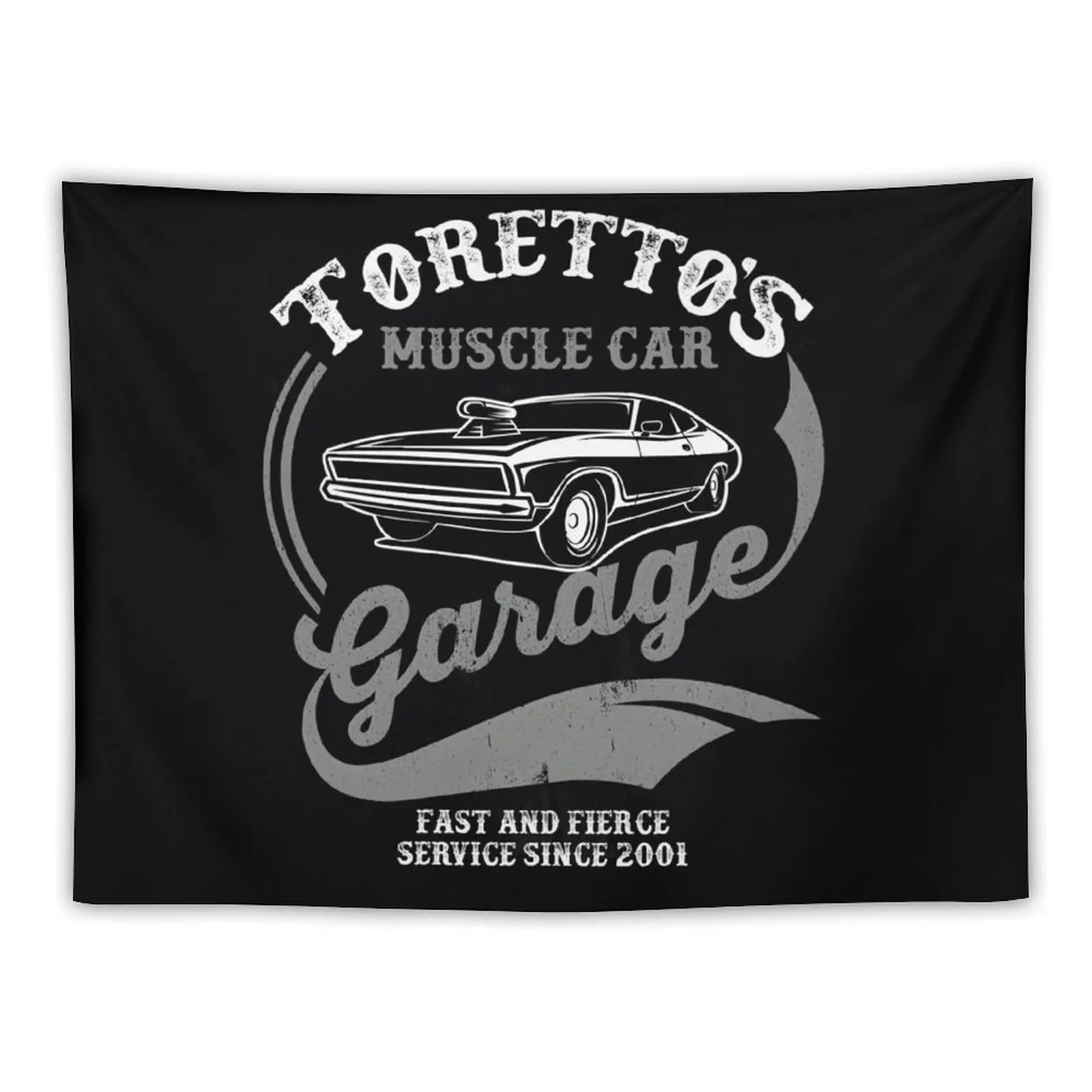 

Toretto&x27;s Muscle Car Garage Classic \t\t Tapestry Aesthetic Decoration Outdoor Decoration Tapestry