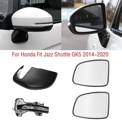 Car Side Mirror Lower Base Cover Rearview Mirror Turn Signal Light Lamp Lens Glass For Honda Fit Jazz Shuttle GK5 2014-2020