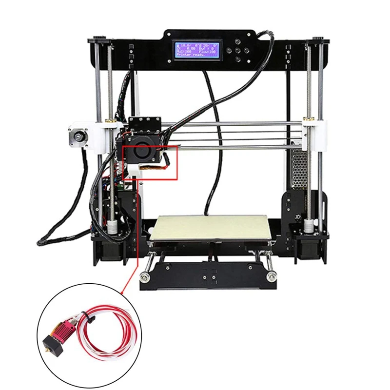 طابعة ABGG-3D MK8 Hotend Kit مع رأس الطباعة الطارد المجمعة الطارد مجموعة النهاية الساخنة لـ Ender 3 Ender 3 Pro