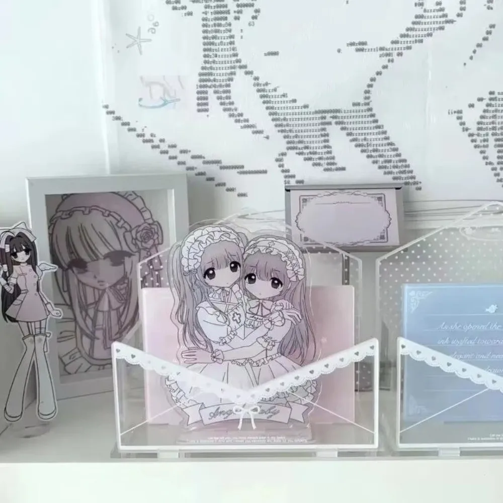 Ins Polka Dot Storage Box Envelope Series Lace Bow Desktop Display Rack DIY Multi-purpose Storage Rack