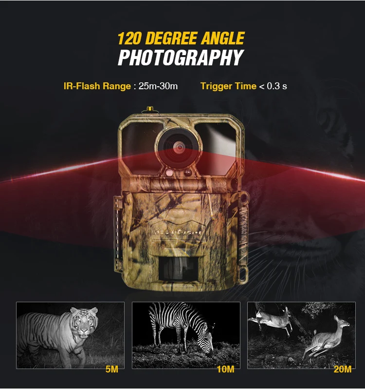 OEM ODM 940nm No-glow Wildlife Camera Compatible With Solar Panel 4G 2K Hunting Camera