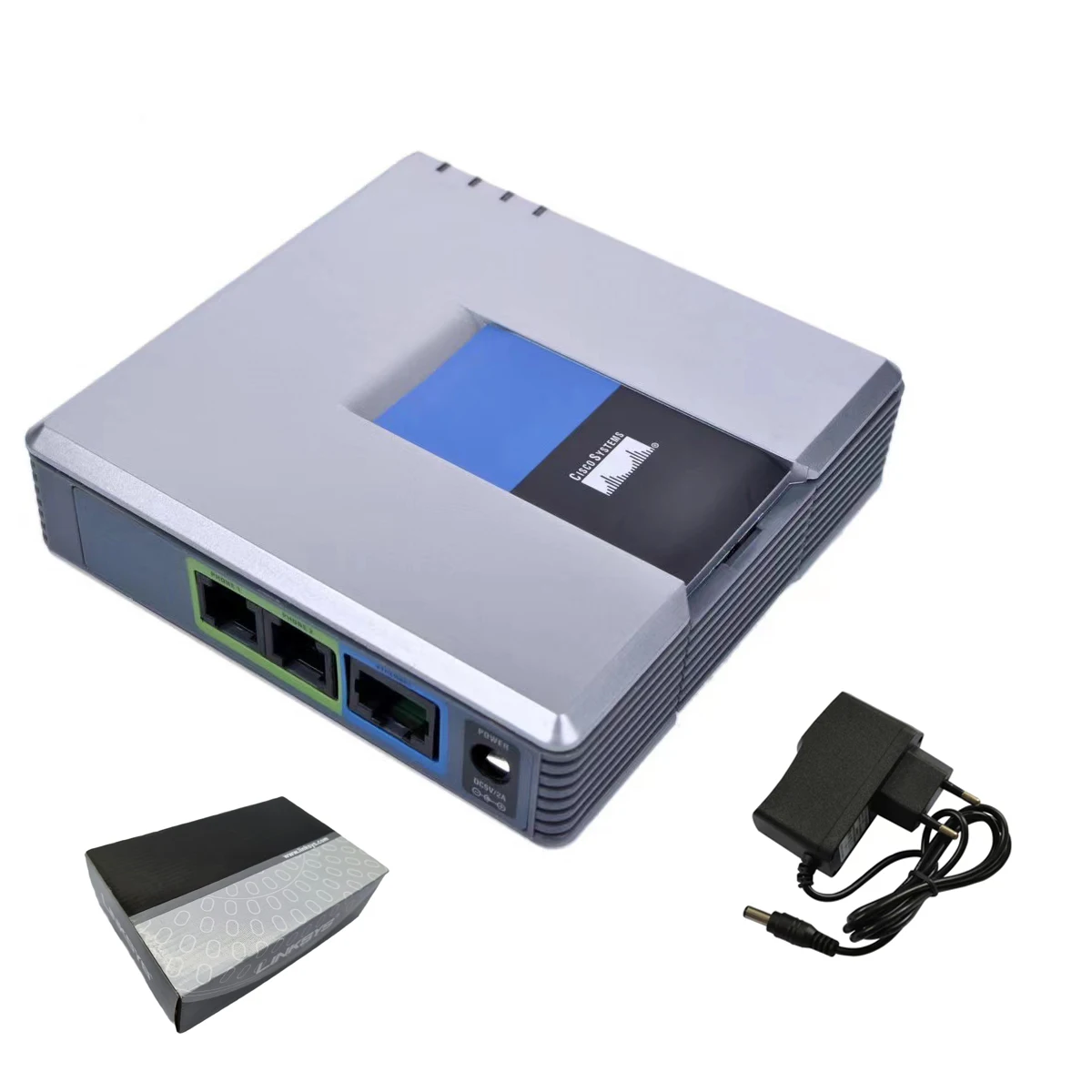 New Unlocked PAP2T SIP VOIP Phone Adapter with 2 FXS  Phone Ports VoIP Gateway
