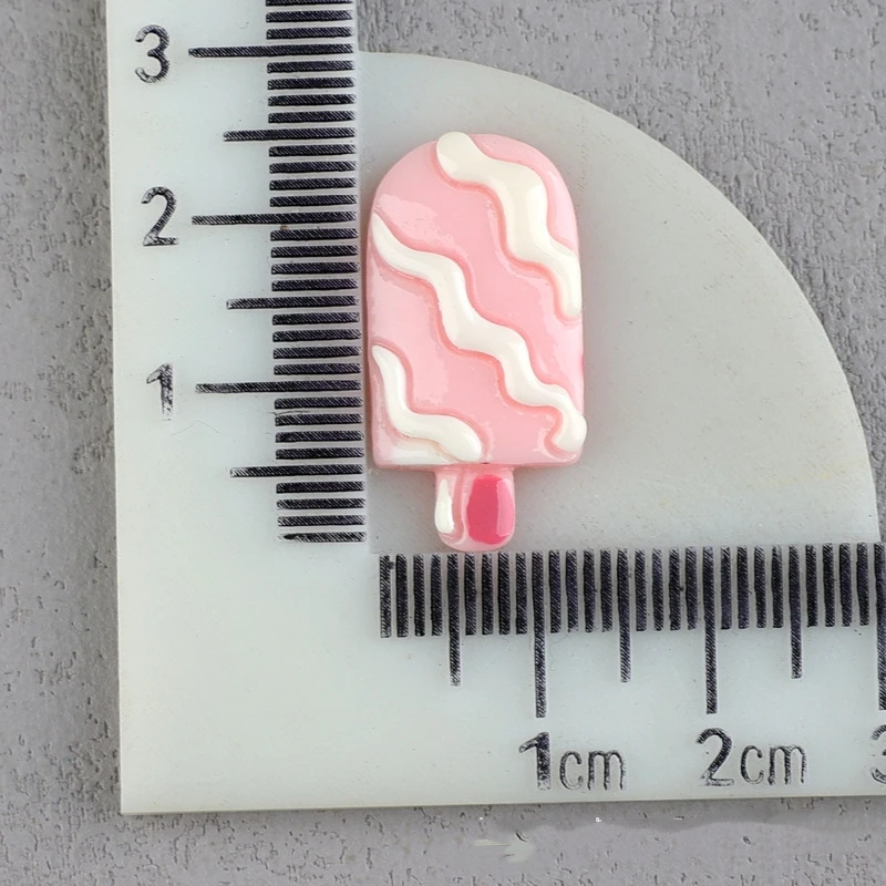 20pcs 3D Kawaii Resin Ice Cream Food Cabochon Scrapbooking Accessories Planar Flatback Charm Material Miniature Cabochon DIY