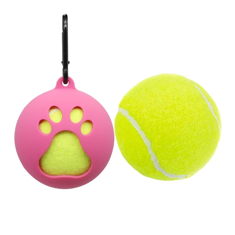 

Hands-Free Pet Ball Cover Holder Tennis Ball Holder with Dog Leash Attachment Pet Supplies with Standard Tennis Balls D5QD