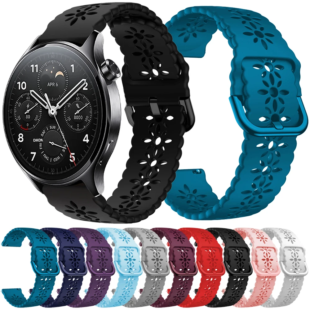 22mm Women's Lace Strap For Xiaomi Watch S1 Pro / Active Sports Silicone Bracelet For Mi Watch Global Version/Watch Color 2 Band