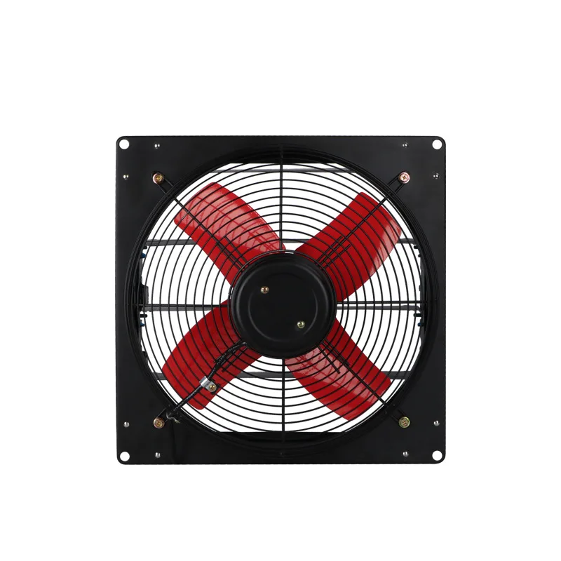 Square Exhaust Fan Kitchen Fume Household Ventilation Fan Louver Protection Stainless Iron Industrial Exhaust Fan