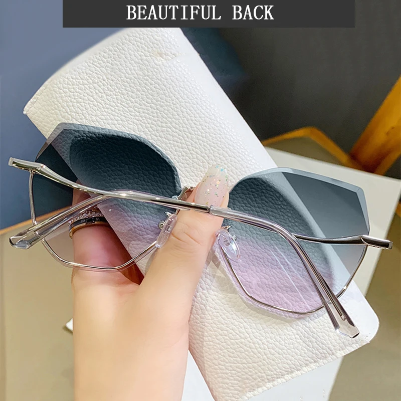 Rimless Sunglasses Women 2023 Fashion Sunglasses Sun Trending Glasses Vintage Festival Gafas De Sol Oculos Dropshipping Lentes