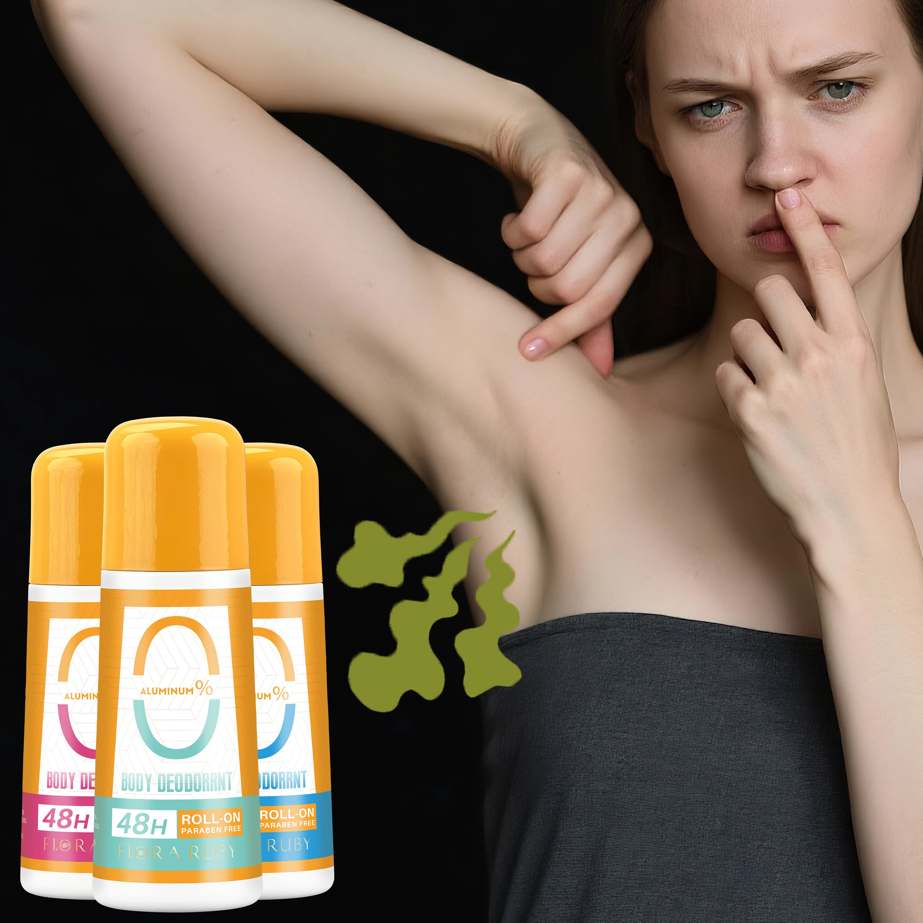 

Flora Ruby Full-body Deodorant Roll On For Women Men, 48 Hours Of Lingering fragrance Underarm Deodorizer, Whole body applicatio