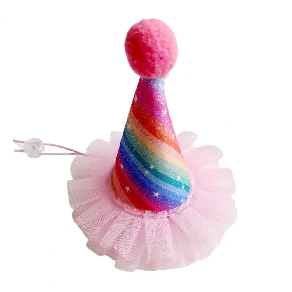 

Pet Hat Dog Hat Pet Birthday Hat Set for Cats Dogs Soft Adjustable Costume Accessories for Festive Parties Grooming Decorations