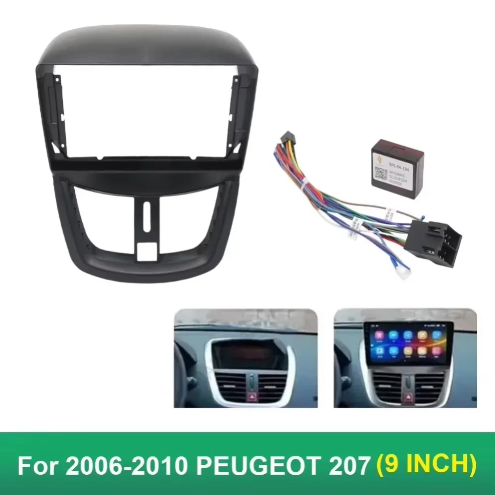 Для PEUGEOT 207 2006-2010 9-дюймовый автомобильный радиоприемник, Android GPS MP5, стереоплеер, 2 Din, головное устройство, панель, установка рамы приборной панели Для PEUGEOT 207 2006-2010 9-дюймовый автомобильный радиоприемник, Android GPS MP5, стереоплеер, 2 Din, головное устройство, панель, установка рамы приборной панели
