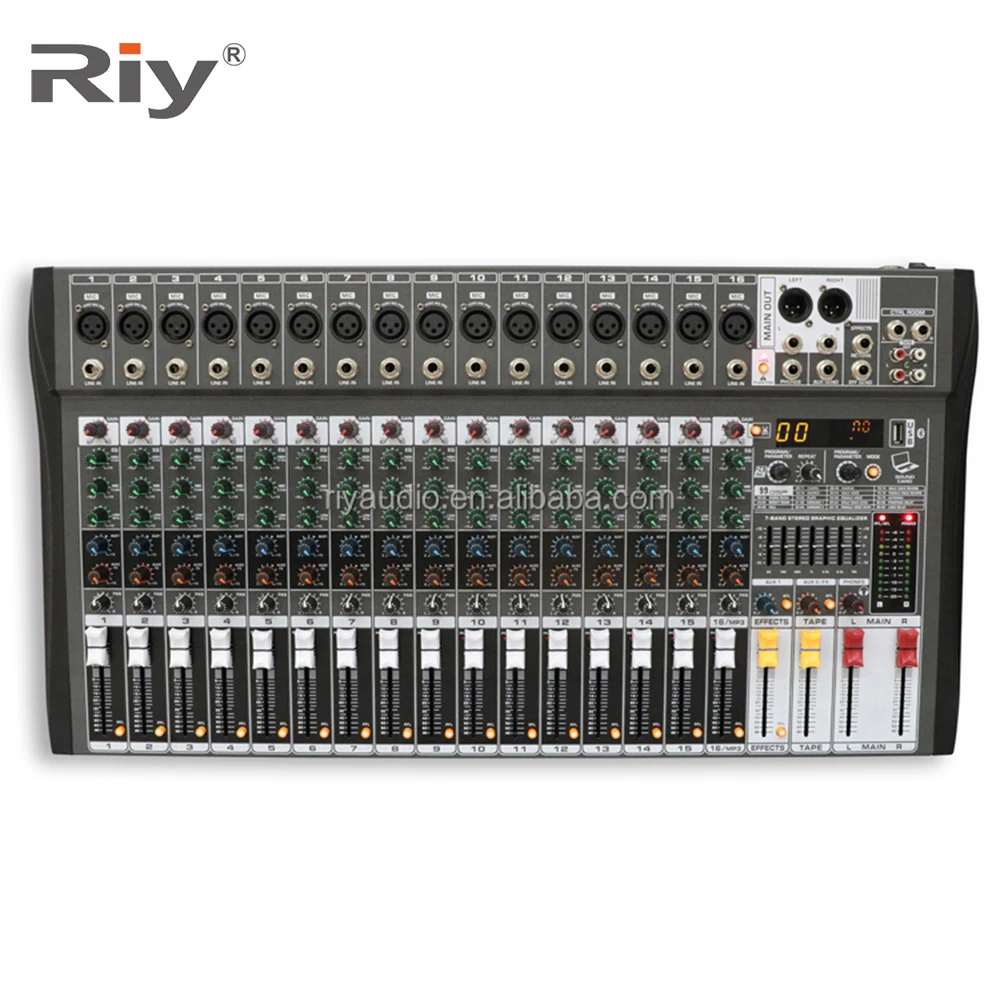 MX99-16i 16 Channel DJ Mixer Sound System Use for Professional Stage Audio Mixer