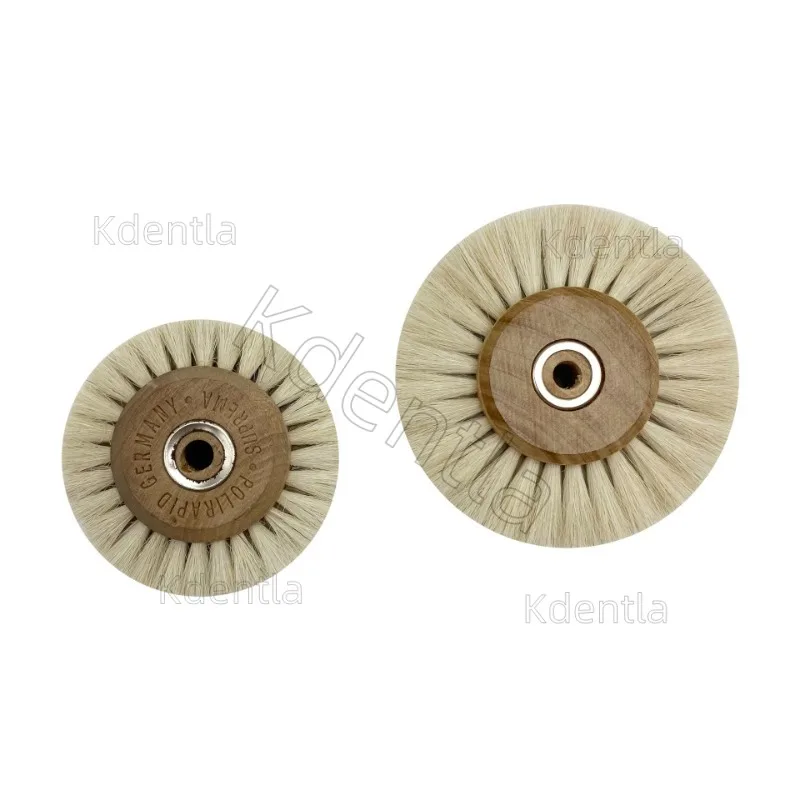 10pcs Dental horse hair Polishing Brush Wheel 4/6/8 rows 65mm 78mm White Bristle Brush Engraver Abrasive Brushes