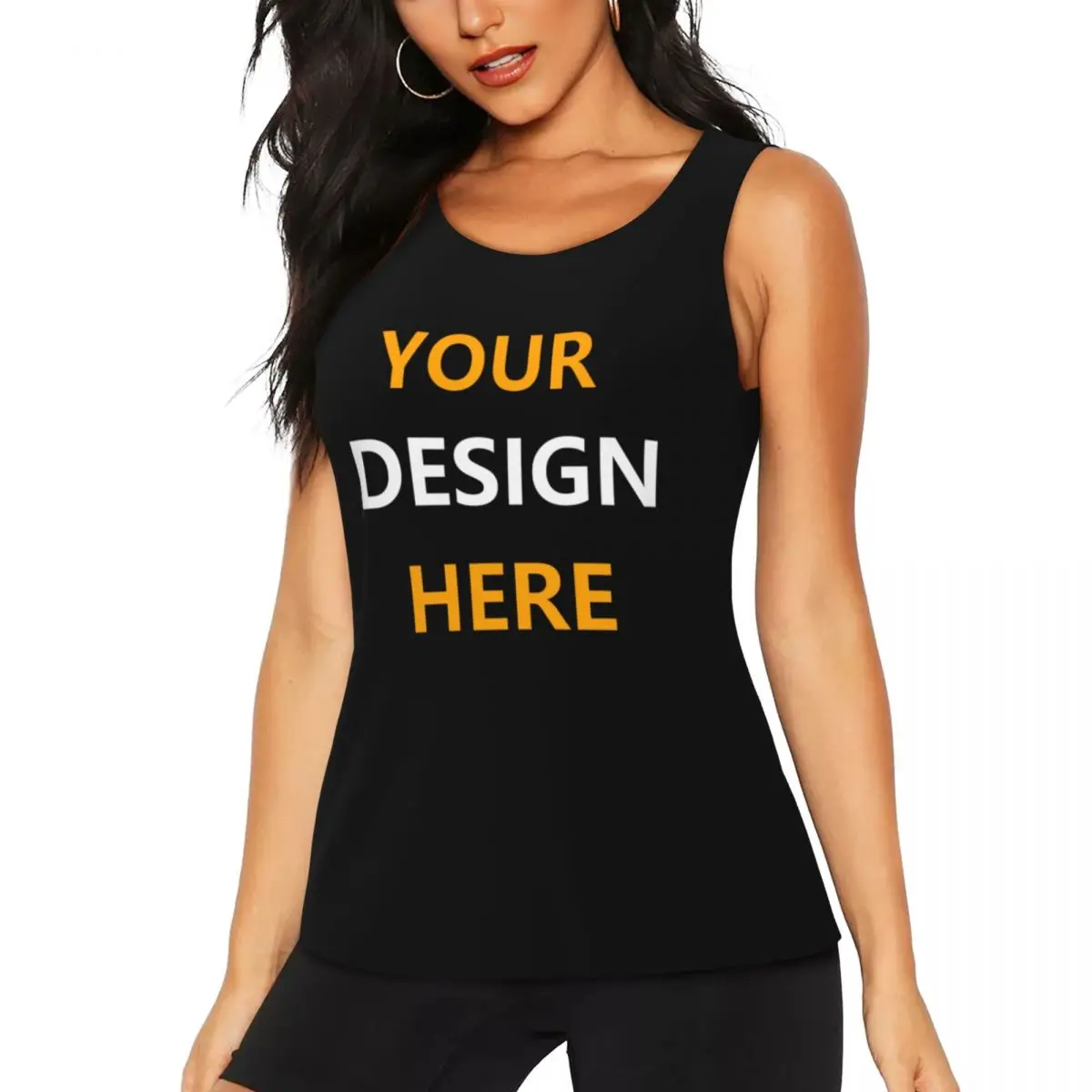 Custom Custom Your Design Here Yoga Tank Tops for Women Personalized Gym Workout Sports Shirts