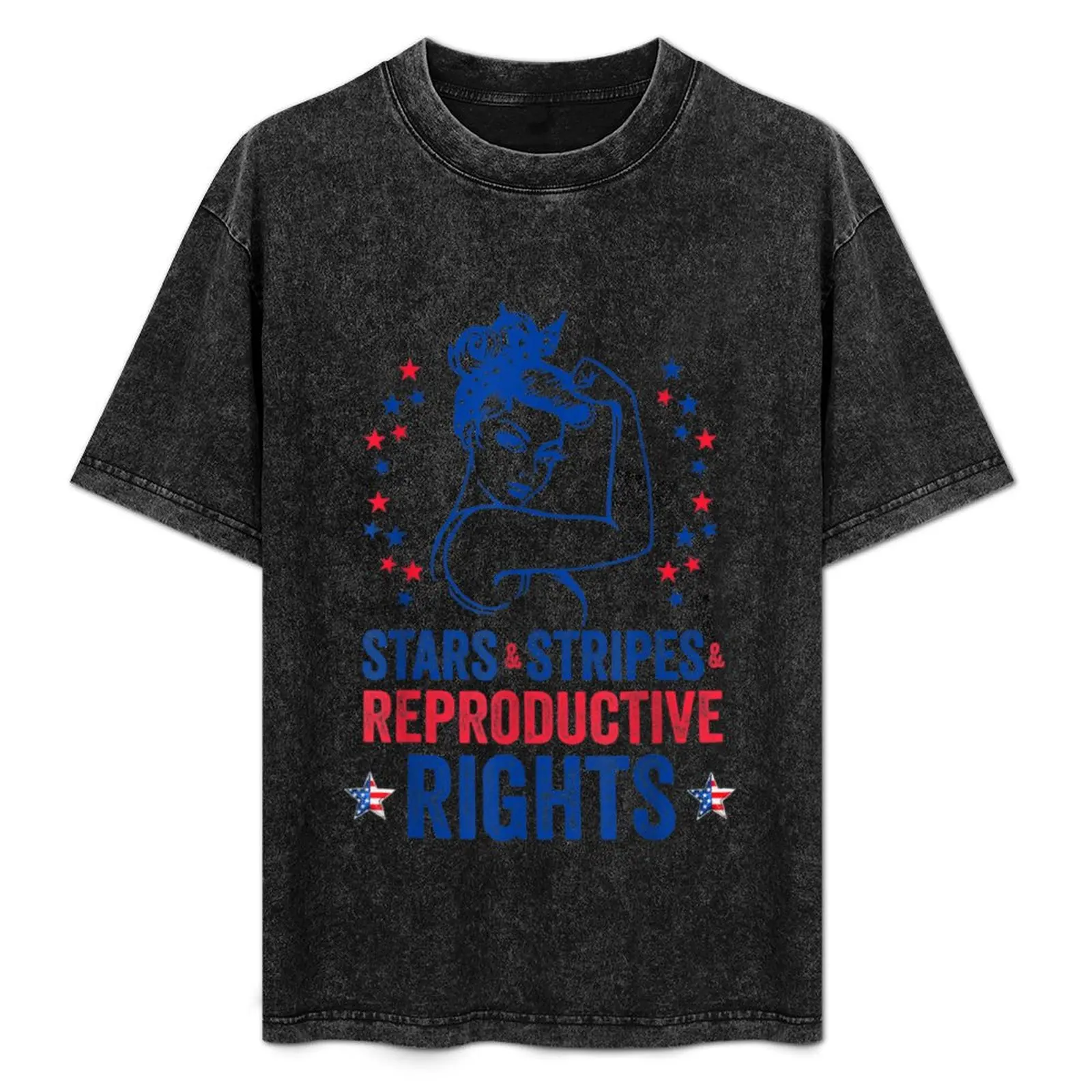 Stars Stripes And Reproductive Rights Messy Bun American Flag T-Shirt luxury t-shirt anime plain white t shirts men