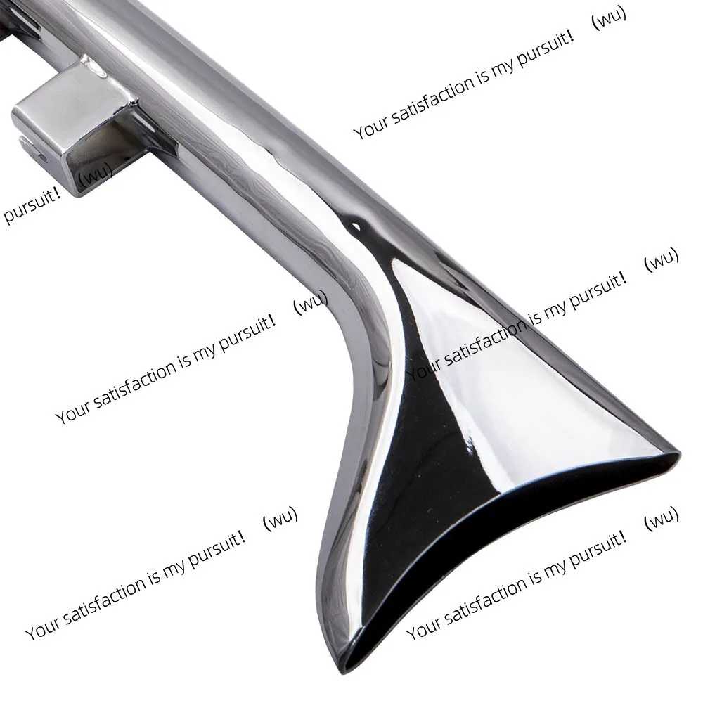 2-Piece set, chrome-plated 36-inch fishtail slip-in exhaust for Harley Touring Road 1995-2016